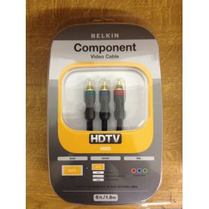 Belkin Black Component HDTV Video Pure AV RGB Cable 1.8m Gold Plated A...