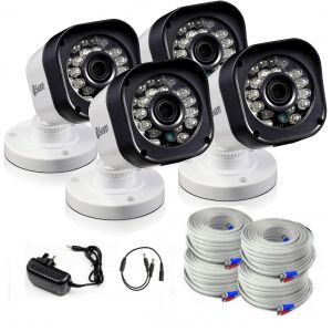 Swann Pro T835 HD 720p Bullet Security CCTV Cameras LED Night Vision 65ft 20m - 4 Pack