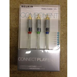 Belkin White Component HDTV Video Color Coded Cable 1.8m Gold Plated AV21003ng06