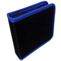 MONTANA CARRY CASE RING BINDER 24 CD BLUE AND BLACK
