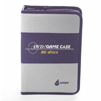 AMPS 20 Disc Carry Case Ringbinder  Nylon Game Case Grey/Blue DW303 