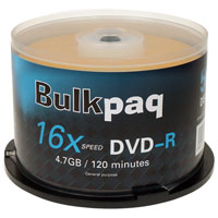 Bulkpaq 16x DVD-R Orange Branded (50 Cake)