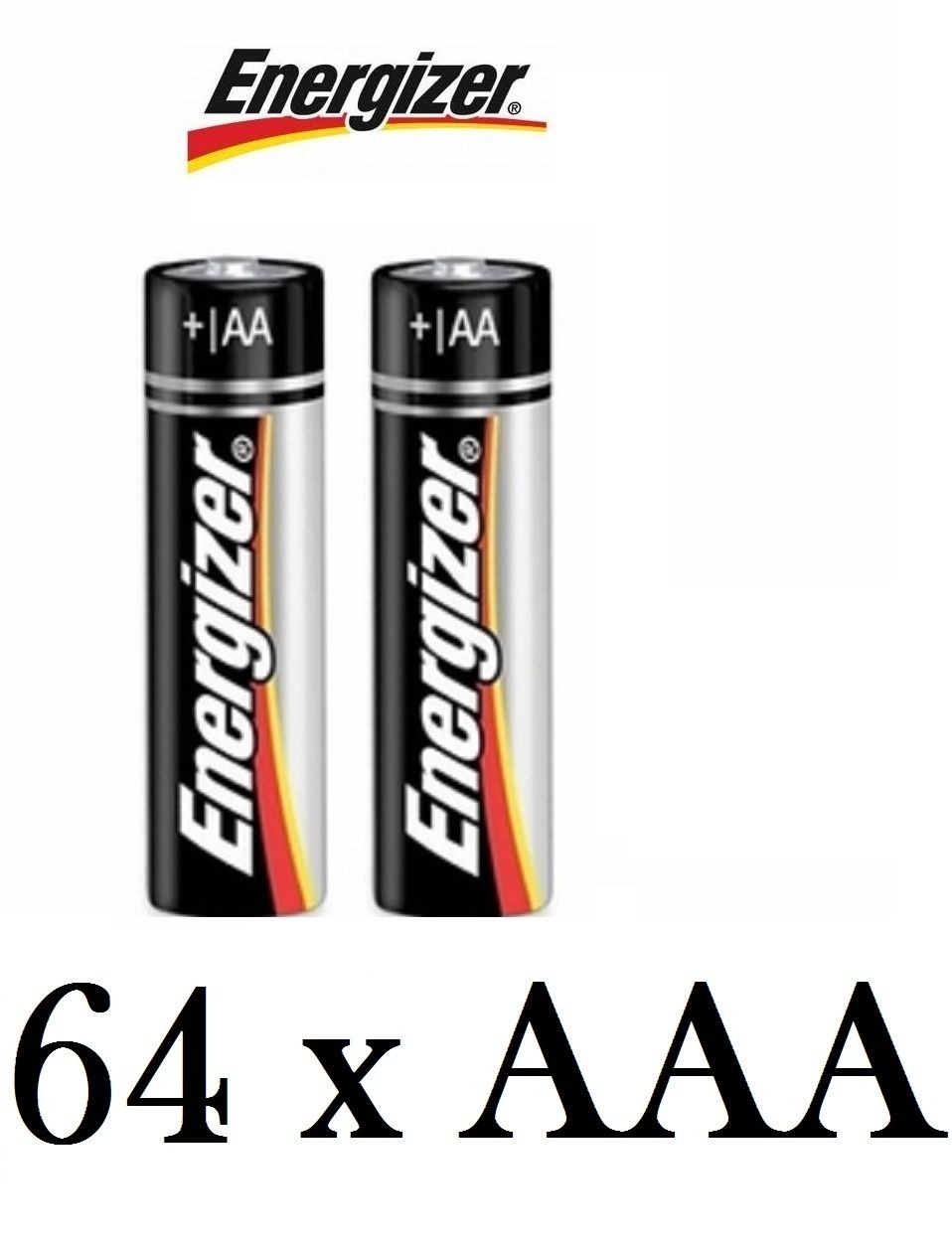 64 Pack Genuine Energizer AAA Alkaline Batteries 1.5V MN2400 LR03