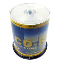 Datawrite Silver Printable 1x - 52x CDR (100 Pack)