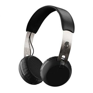 Skullcandy GRIND Wireless Headphones Headset Rechargeable Mic Aux 12Hr Battery - Black
