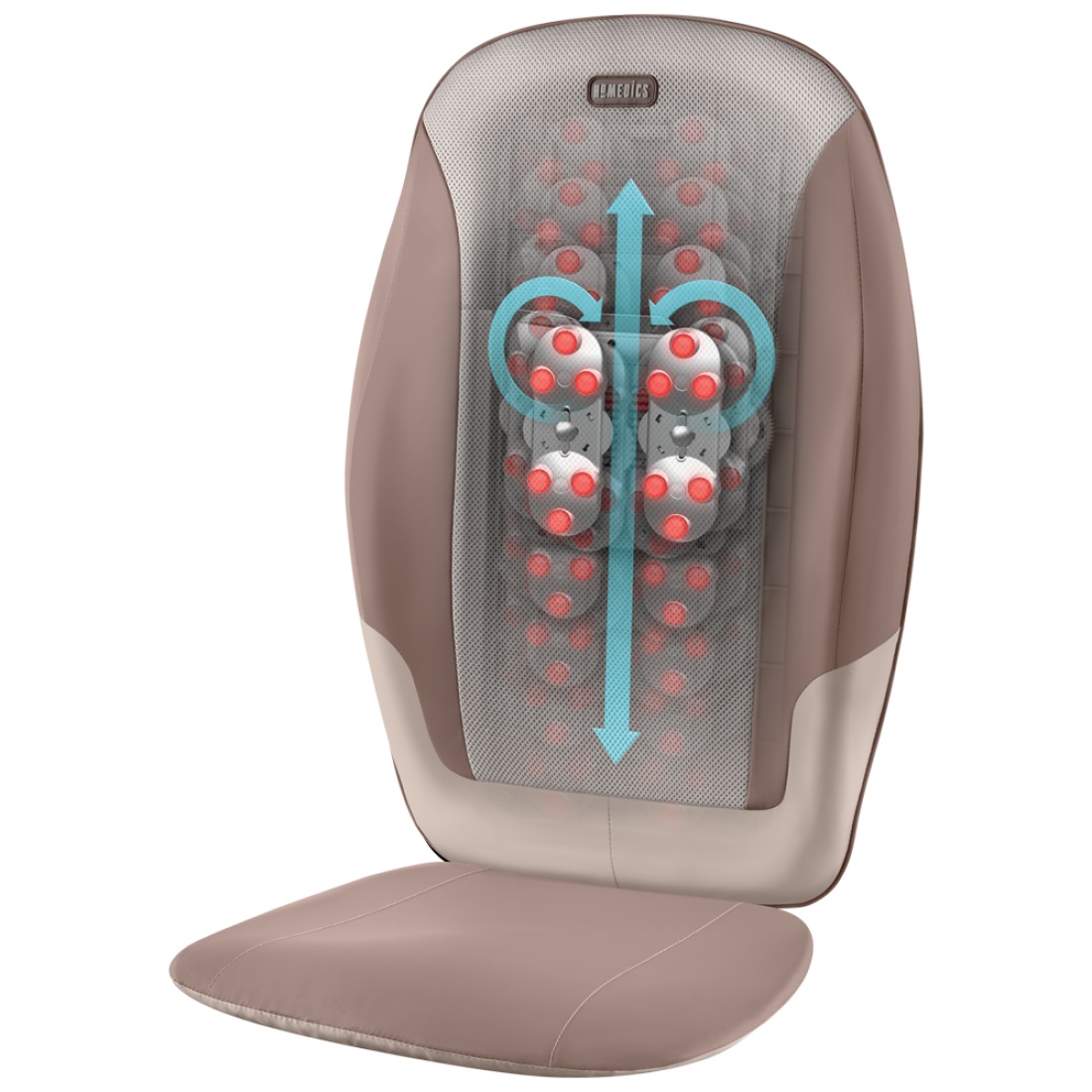 Homedics MCS370H Full Upper Lower Back Heat Dual Kneading Massage Cha