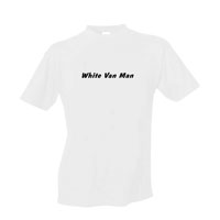 Geek T-Shirt - White Van Man- White - Large