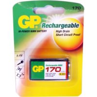 GP 9V Rechargable Battery NIMH 170MAH (Single)
