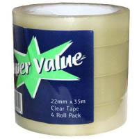 Super Value Clear Tape SV Label (4 Pack)