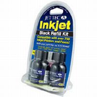 Jet Tec Universal Black Inkjet Cartridge Refill Kit 