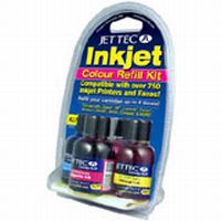 Jet Tec Universal Colour Inkjet Cartridge Refill Kit 
