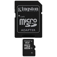 Kingston 8GB MicroSDHC Memory Card (Class 4)