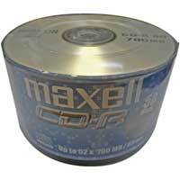 12 Packs of Maxell Branded 52x CD-R (50 Pack)