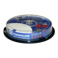 Mirror 8x DVD+R Dual Layer White Inkjet Printable 10 Pack