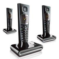 Philips ID937 DECT Trio Phone Set with Answer Machine Black