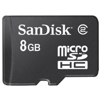 Sandisk 8GB Micro SDHC  Card With Adapter (Refurbished)