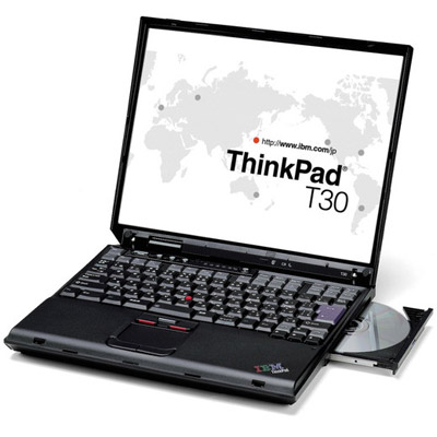 Used Laptops: IBM Thinkpad T30 Laptops P4M 1.8Ghz - 1Gb - 40Gb - DVD-ROM - XP Pro