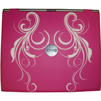 Pink Pattern Coloured Laptop - Dell D600 Centrino 1.6Ghz Laptop - 512M...