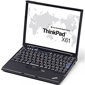 IBM X61 Laptop - Intel Core 2 Duo 1.8Ghz  - 1Gb - 80GB  - WIFI - XP Pr...