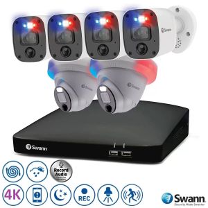 Swann 8-5680 8 Channel DVR 2TB 6 x 4K Camera Audio Enforcer Kit 856804MQB2D