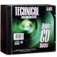 Double Jewel Cases: Technical Branded Double Jewel Cases (5 Pack)
