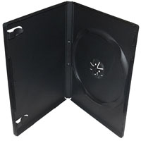 100 Pack Single DVD Cases - Black 14MM