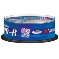 Verbatim 16x Wide Photo Printable DVD-R 25 Tub