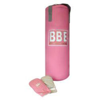 BBE Pink Punchbag And Mitts