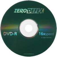 ZERO DEFEX DVD+R GREEN Branded - 50 Pack
