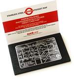 Pocket Map Stainless Steel - Paris Metro