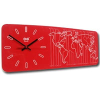 Timezones Wall Clock - Red...