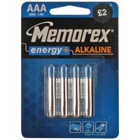 Memorex Energy+ Alkaline LR03 AAA Batteries (Pack of 4)