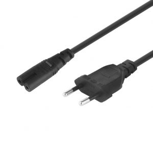 Cables: 1.5M Figure 8 Mains Cable Laptop Charger 2 Pin Euro Plug Power Lead Cord Radio