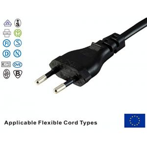 Cables: 1.5M Figure 8 Mains Cable Laptop Charger 2 Pin Euro Plug Power Lead Cord Radio