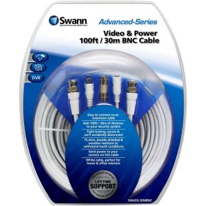Swann SW271 100Ft 30M BNC Video Power PRO-30 CCTV Camera Extension Cable 75 ohm