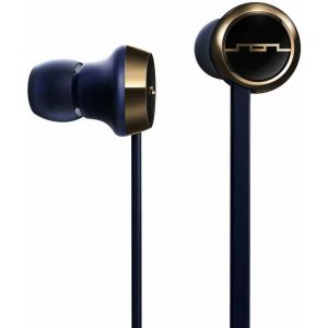 Headphones: SOL REPUBLIC Shadow Wireless Bluetooth Neckband Headphone Earphone Mic 8 Hr Battery - Navy