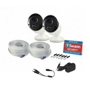 CCTV Cameras: Swann SWPRO-3MPMSB 3MP HD Thermal PIR Bullet Security Cameras For DVR 4780 - TWIN PACK