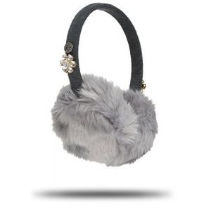 KitSound Faux Fur Jewel Kids On-Ear Earmuffs Built In Headphones iPod iPhone MP3