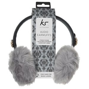 Sound & Vision: KitSound Faux Fur Jewel Kids On-Ear Earmuffs Built In Headphones iPod iPhone MP3