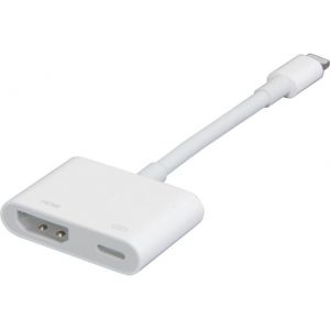 iPad Accessories: Genuine Apple Lightning Digital AV Adapter HDMI Connect To TV MD826ZM/A - White