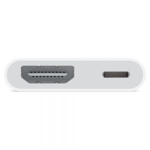 iPad Accessories: Genuine Apple Lightning Digital AV Adapter HDMI Connect To TV MD826ZM/A - White