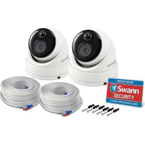 CCTV Cameras: Swann PRO-1080MSD Heat-Sensing 1080p HD Dome CCTV Cameras TWIN PACK For 4580 4550