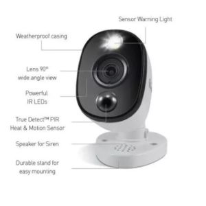 CCTV Systems: Swann 4K CCTV Camera Kit DVR 8-5680 8 Channel 1TB 4 x PRO-4KWLB Spotlight Siren