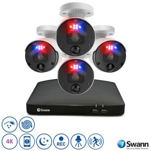 Swann Enforcer CCTV Kit NVR 8780 4K UHD 2TB 4 x Bullet Flash Cameras NVK-889904