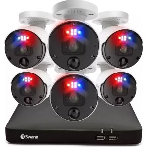 Swann Enforcer CCTV Kit NVR 8780 4K UHD 2TB 6 x Bullet Flash Cameras NVK-889906