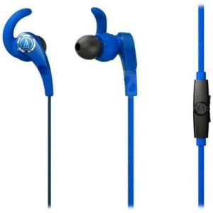 In Ear: 2x Audio-Technica ATH-CKX7IS Sonic Fuel In Ear Wired Headphones Mic BOGOF!! - Blue