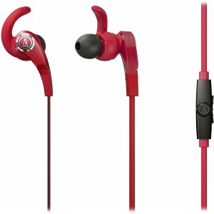 In Ear: 2x Audio-Technica ATH-CKX7IS Sonic Fuel In Ear Wired Headphones Mic BOGOF!! - Red