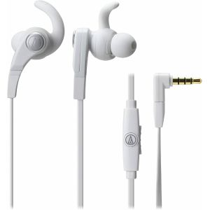 In Ear: 2x Audio-Technica ATH-CKX7IS Sonic Fuel In Ear Wired Headphones Mic BOGOF!! - White