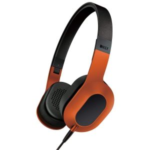 Headphones: KEF M400 On-Ear Hi-Fi Headphones For Apple iphone Mobile - Sunset Orange