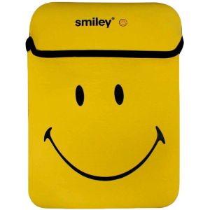 Laptop Accessories: Port Designs Smiley Series Reversible Netbook Tablet Skin 10 inch Black Yellow 140260